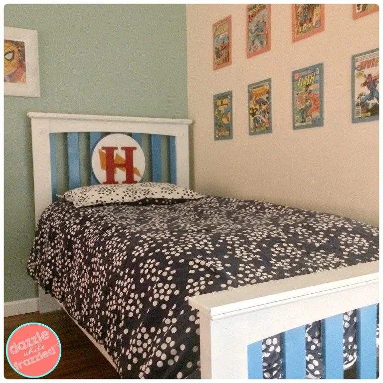 Handmade Superhero Boys Bed Collage 11