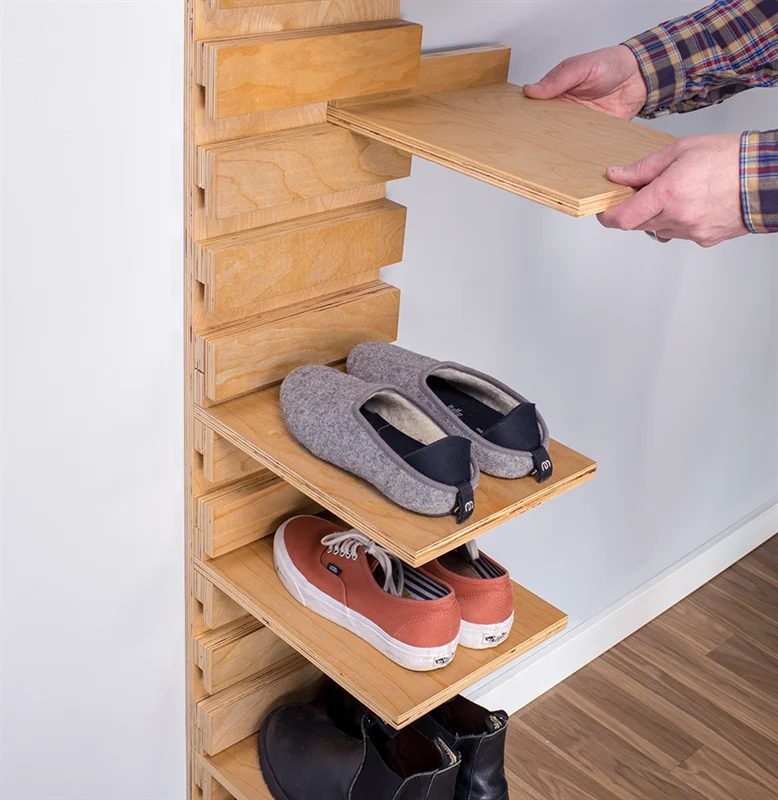 Plywood Wall Shoe Rack, Build Something