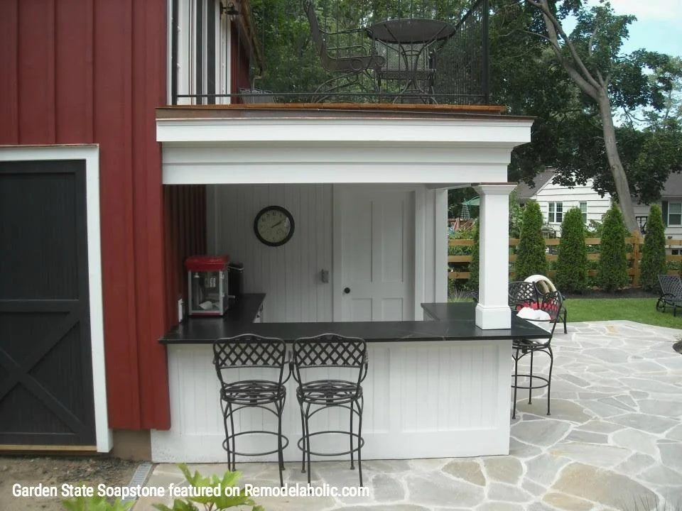 Outdoor Bar With Soapstone Featured On Bekob.com