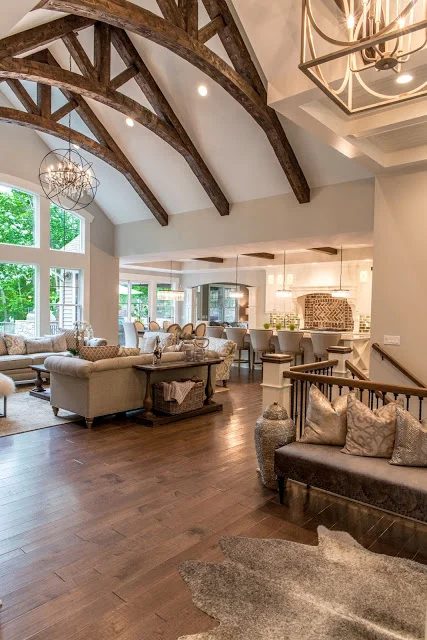 striking Home With Exposed Gothic Arch Beams Real Fit Housewif