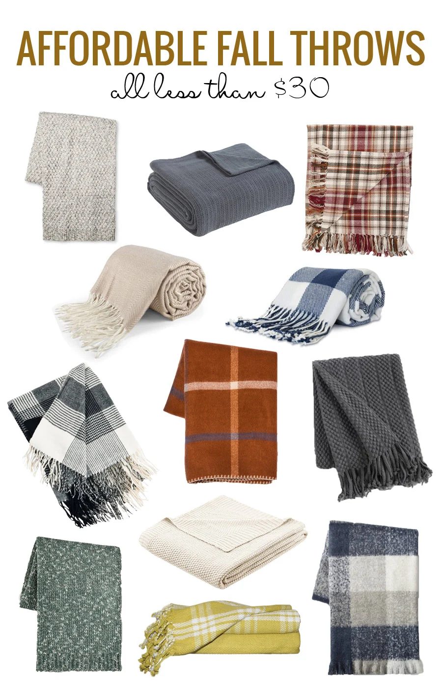 Affordable Fall Throws Under $30 2017