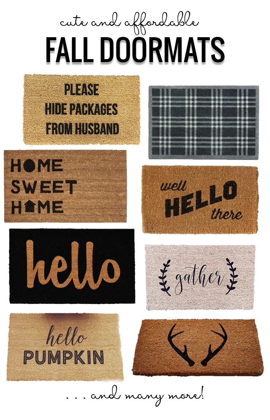 Cute And Affordable Fall Doormats Options featured on Bekob.com