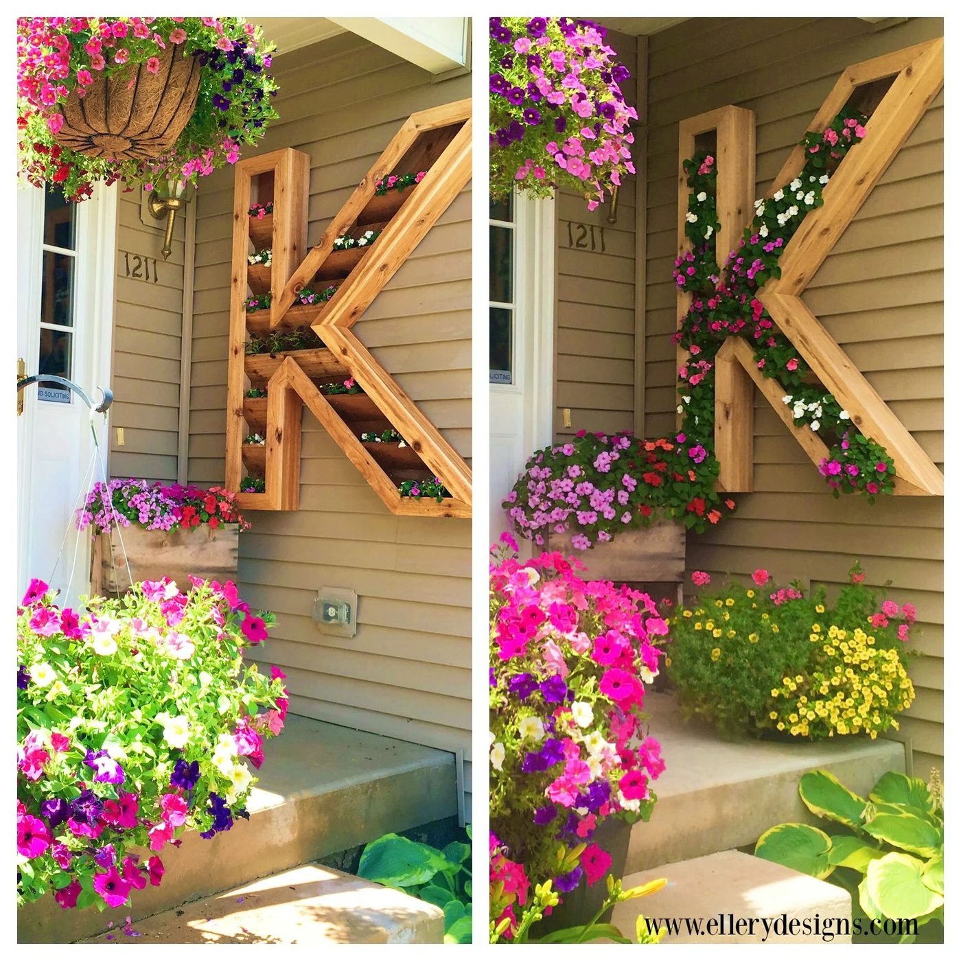 handmade outdoor monogram planter by Ellery Designs on @Bekob (1)