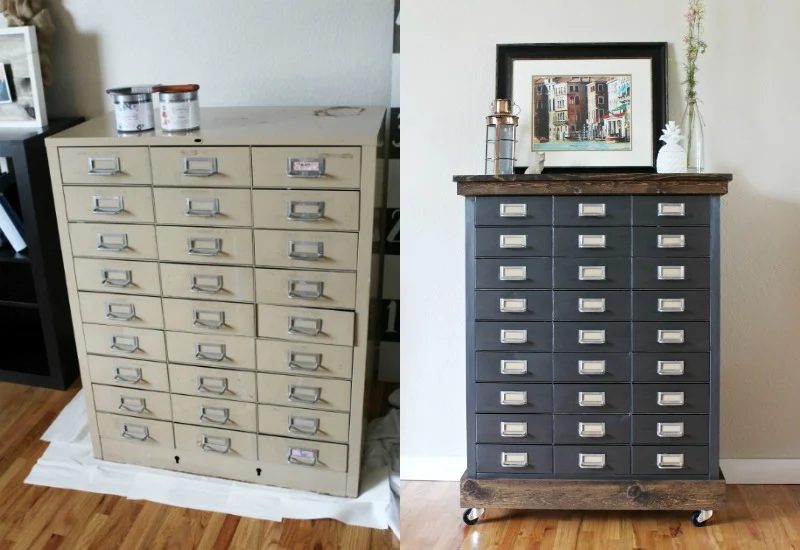 rustic filing cabinet makeover My Handmade Envy