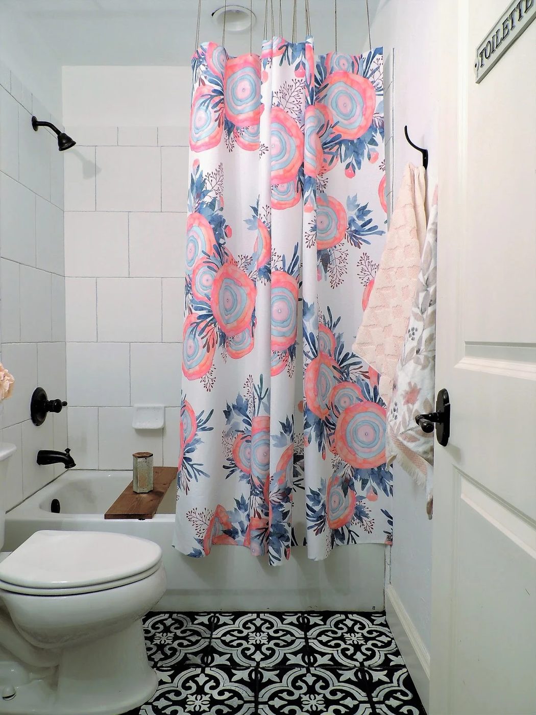 Friday Favorites: Floral Shower Curtain and a striking Hutch