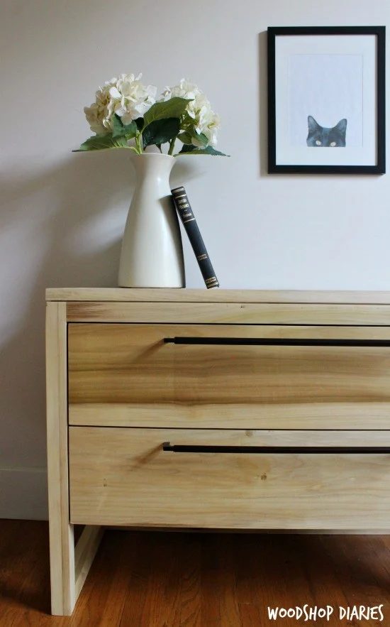 Handmade Modern Nightstand Left Side
