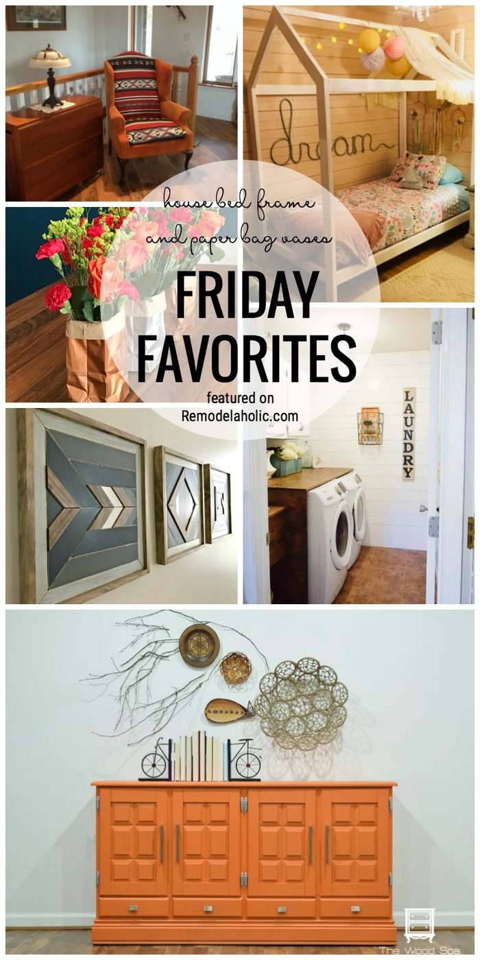House bed frame and paper bag vases and more for Friday Favorites featured on Bekob.com
