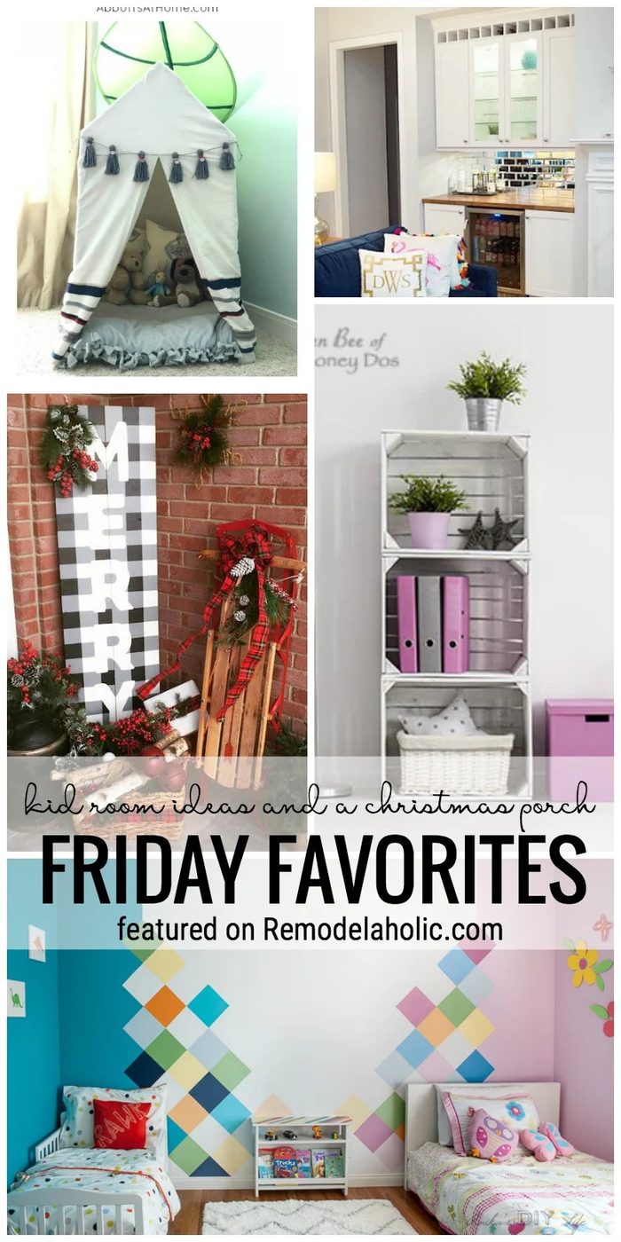 Kid Room options And A Christmas Porch Featured On Friday Favorites At Bekob.com