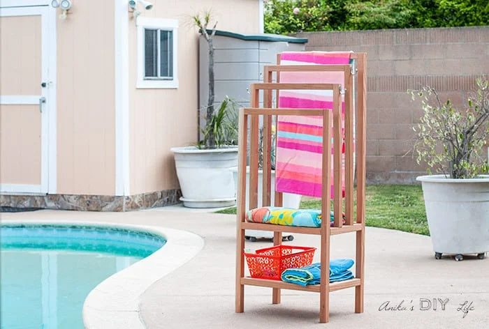 Diy Towel Rack For Summer, Anika's Handmade Life