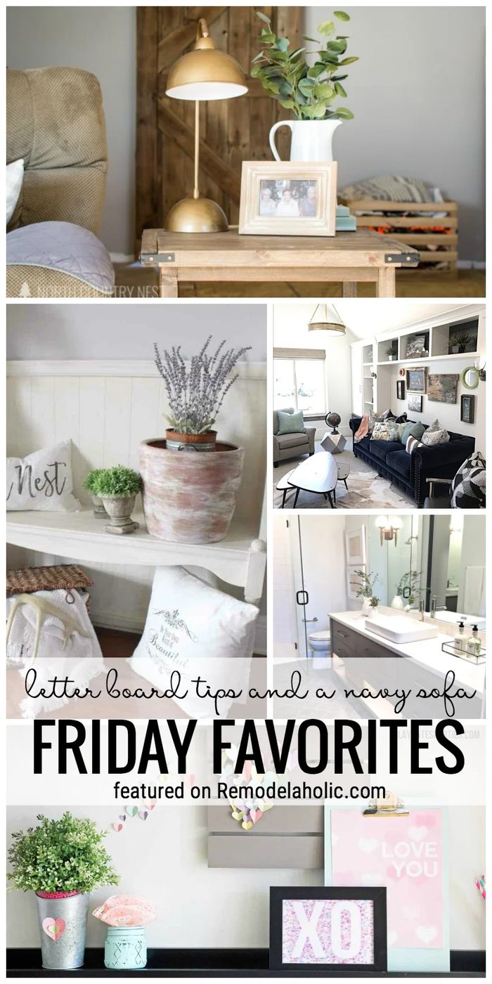 Letter Board Tips And A Navy Sofa, Oh My! All This And More Featured On Friday Favorites At Bekob.com