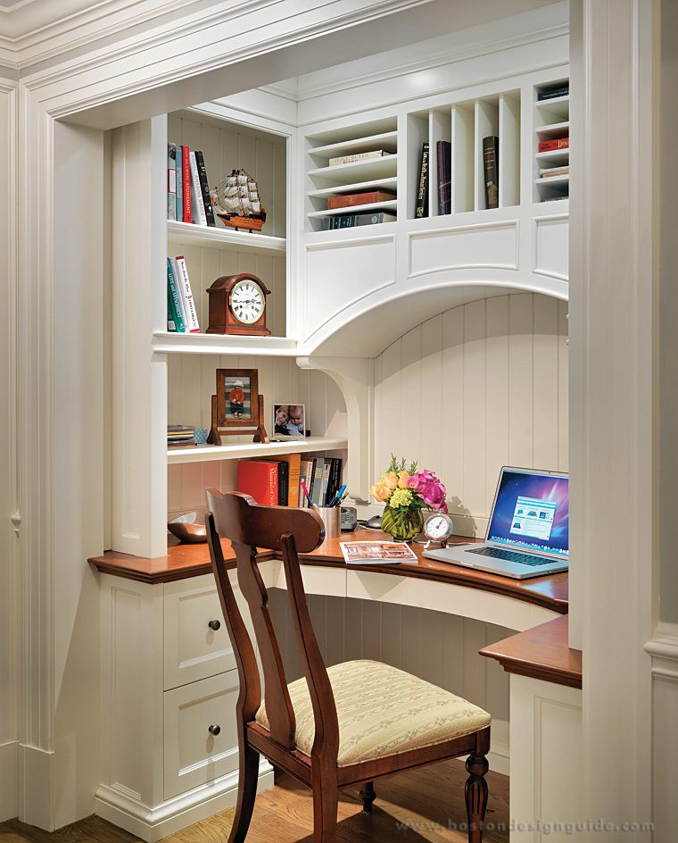 striking built-in desk for a home office by Jan Gleysteen