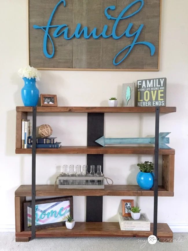 Industrial Narrow Bookshelf Front, MyLove2Create