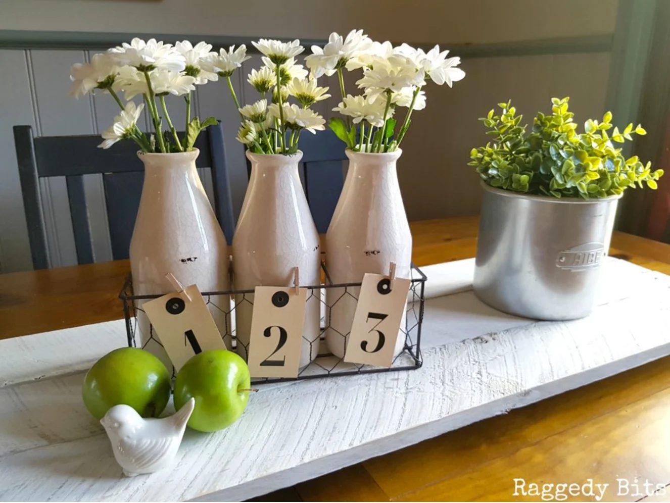 Raggedy Bits Farmhouse plank tablerunner