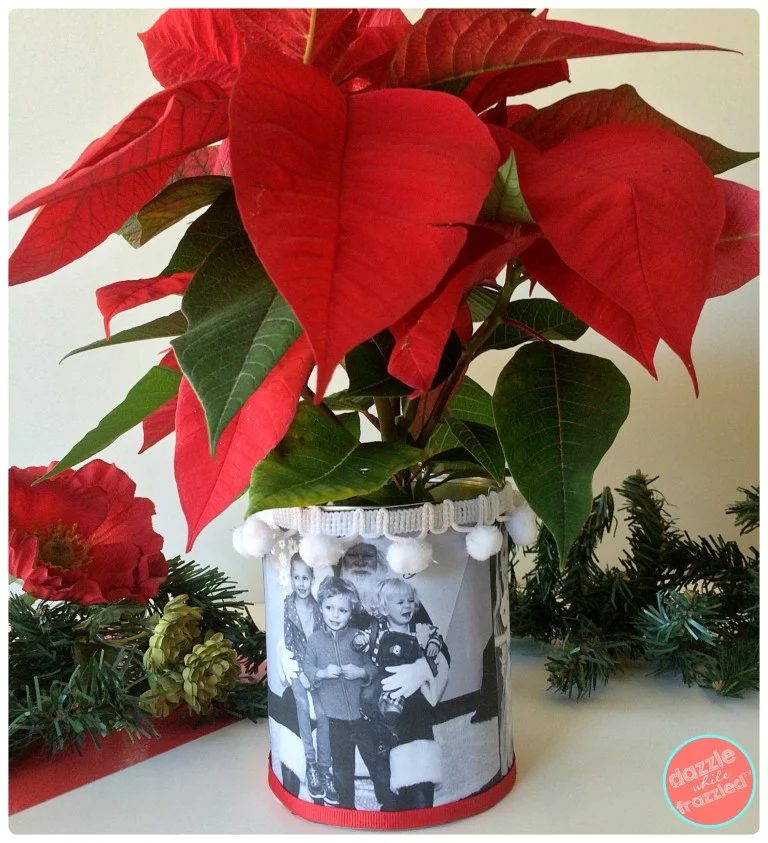 Holiday Photo Tin Can Vase Revised Collage 1