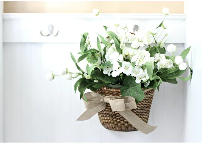 summer flower basket instead of a wreath, Love of Home