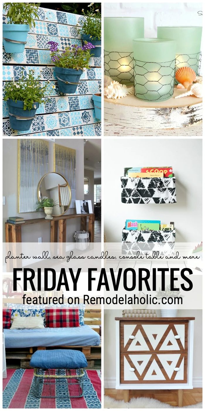 Planter Wall, Sea Glass Candles, Console Tables And More Featured On Friday Favorites At Bekob.com