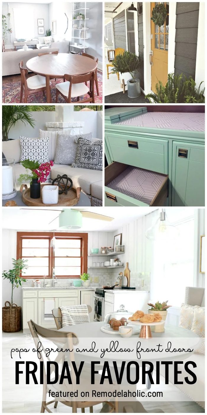It's Time For Another Edition Of Friday Favorites. This Week We Are Featuring Pops Of Green And Yellow Front Doors Plus More Featured On Bekob.com