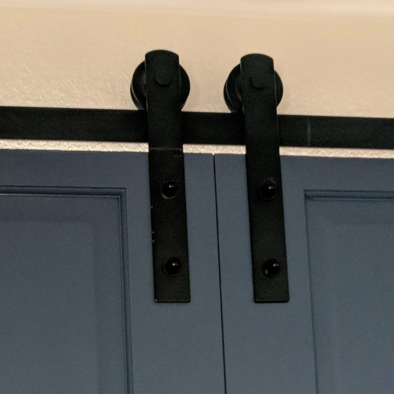 Denise, Double Window Barn Door Covering Roller Placement