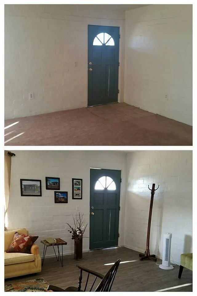 Bridget, Desert Homestead Renovation Living Room Before And After