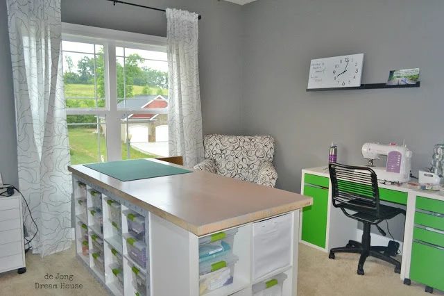 Organized Craft Table DeJong Dream House