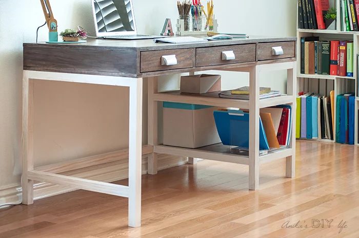 Handmade Modern Farmhouse Desk With Storage 10 700