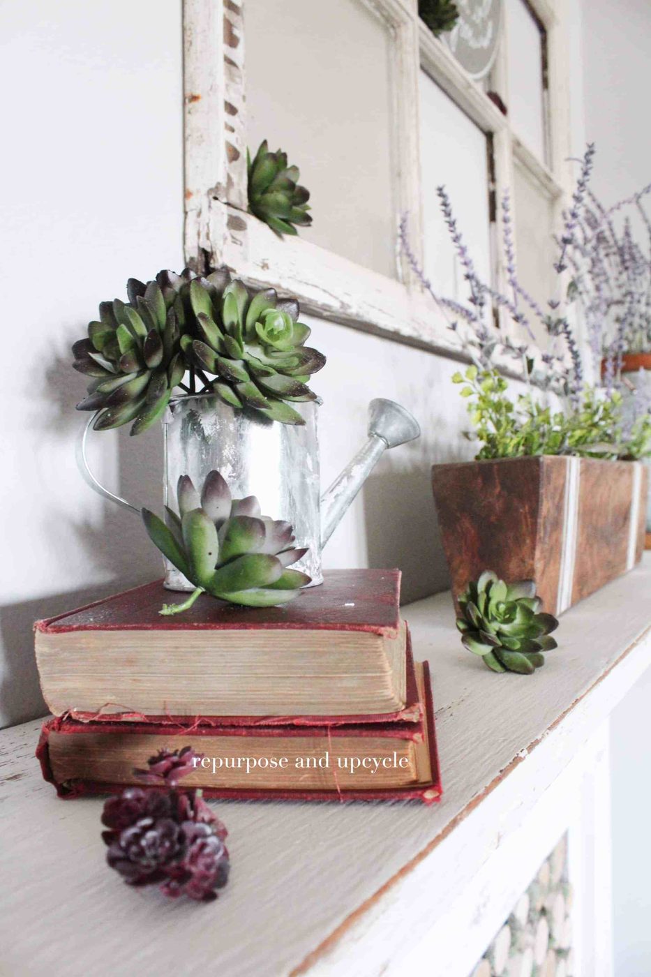 Spring Mantel, Repurpose And Upcycle