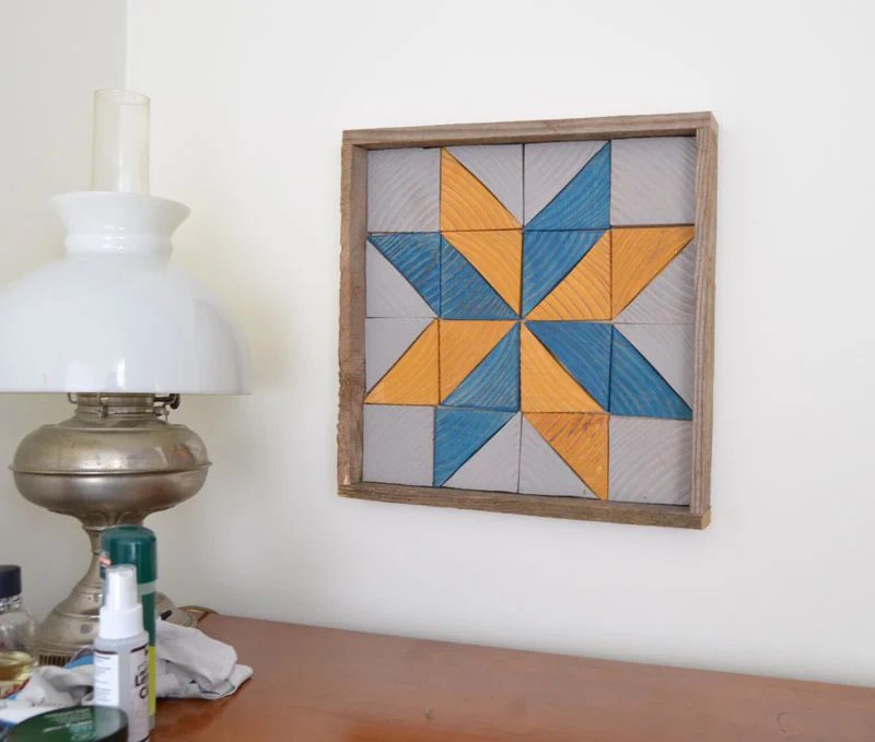 Wood Quilt Star Tray Wall Hanging, Create And Babble
