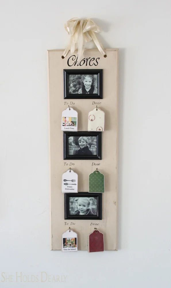 handmade chore chart job cards, She Holds Dearly