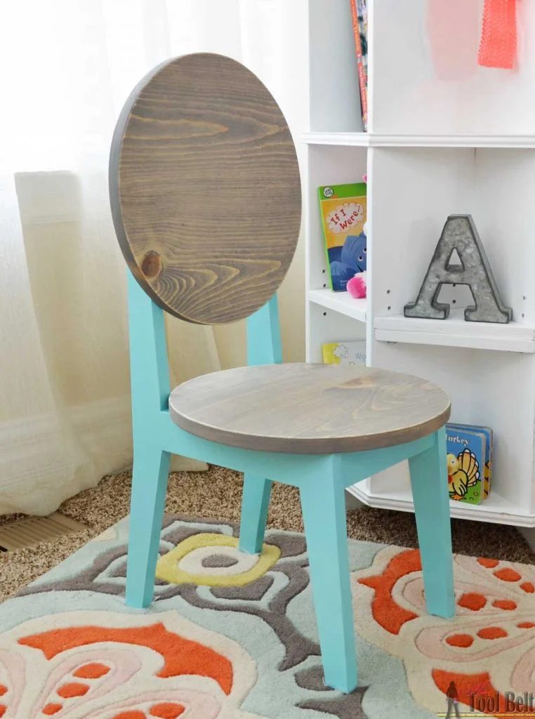 circle back kids chair built from ONE board, Hertoolbelt