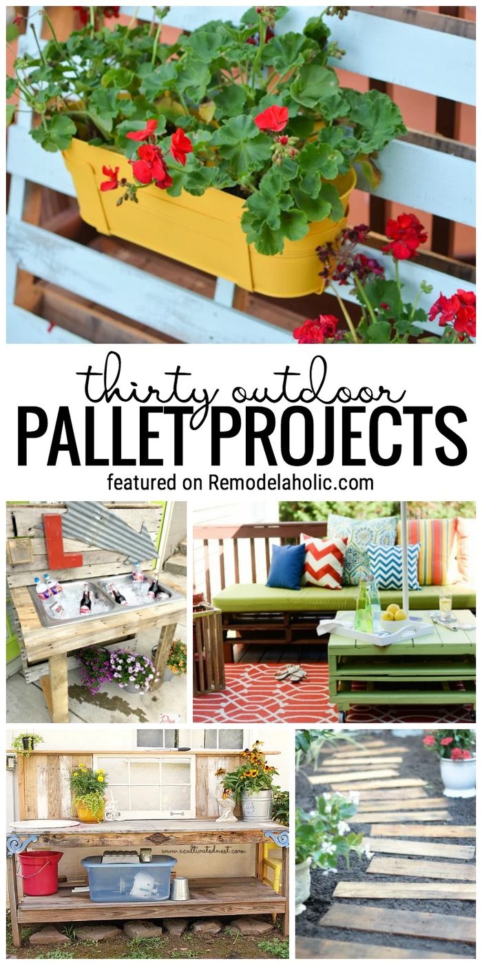 Pallets are a great way to start a project for your yard or garden! Try one of these outdoor pallet projects. Featured on Bekob.com