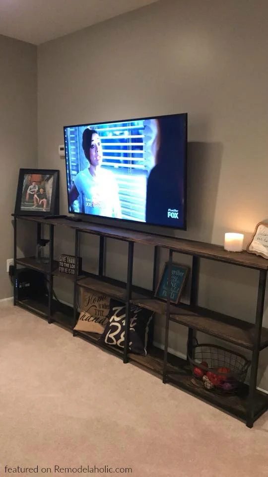 IKEA HYLLIS Metal And Wood Shelf method For A Media Center, Stacy Featured On Bekob Wm