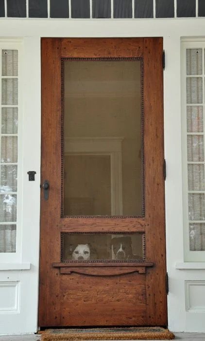 striking wood screen door