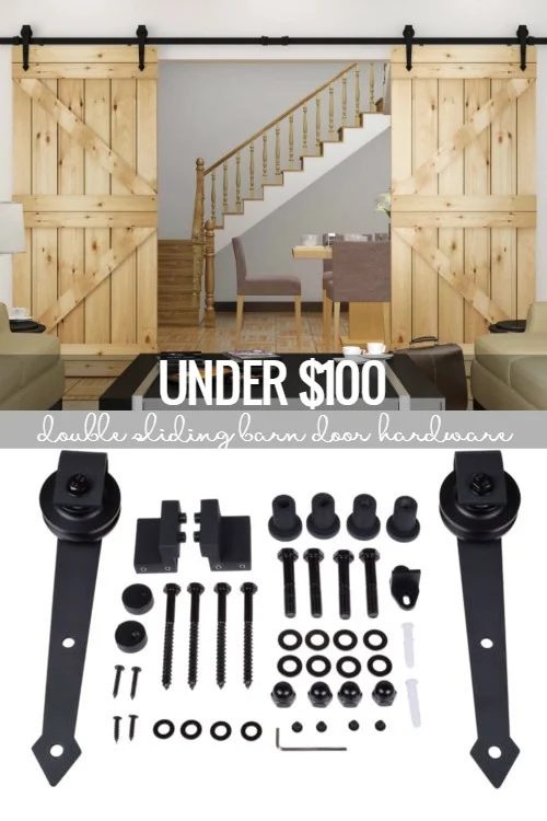 modest-cost friendly double sliding barn door hardware @Bekob