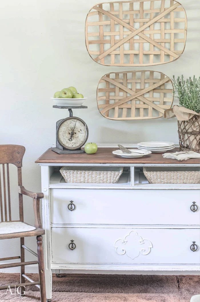 vintage dresser turned sideboard or dining room buffet, Anderson and Grant