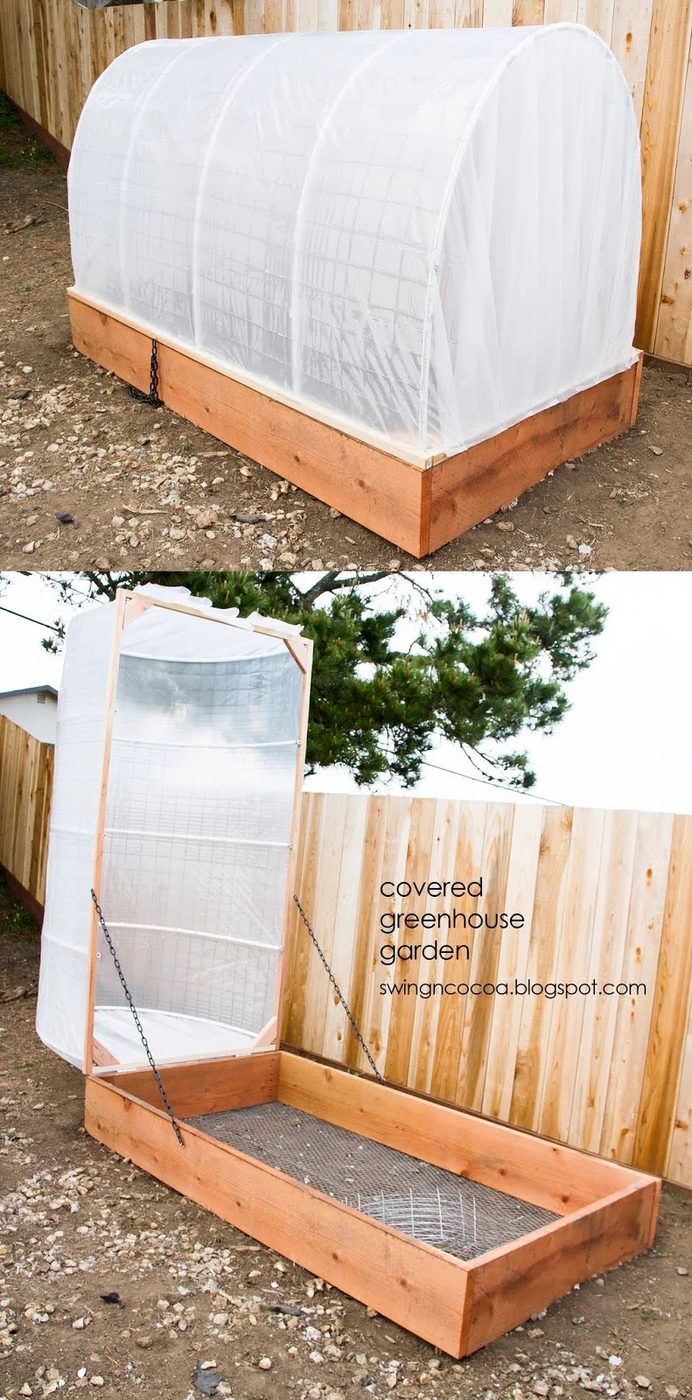 handmade covered greenhouse garden, SwingNCocoa