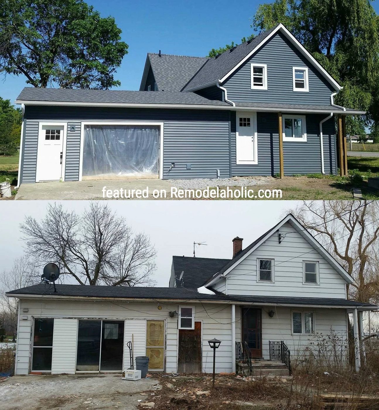 Exterior Farmhouse Makeover Featured On Bekob.com