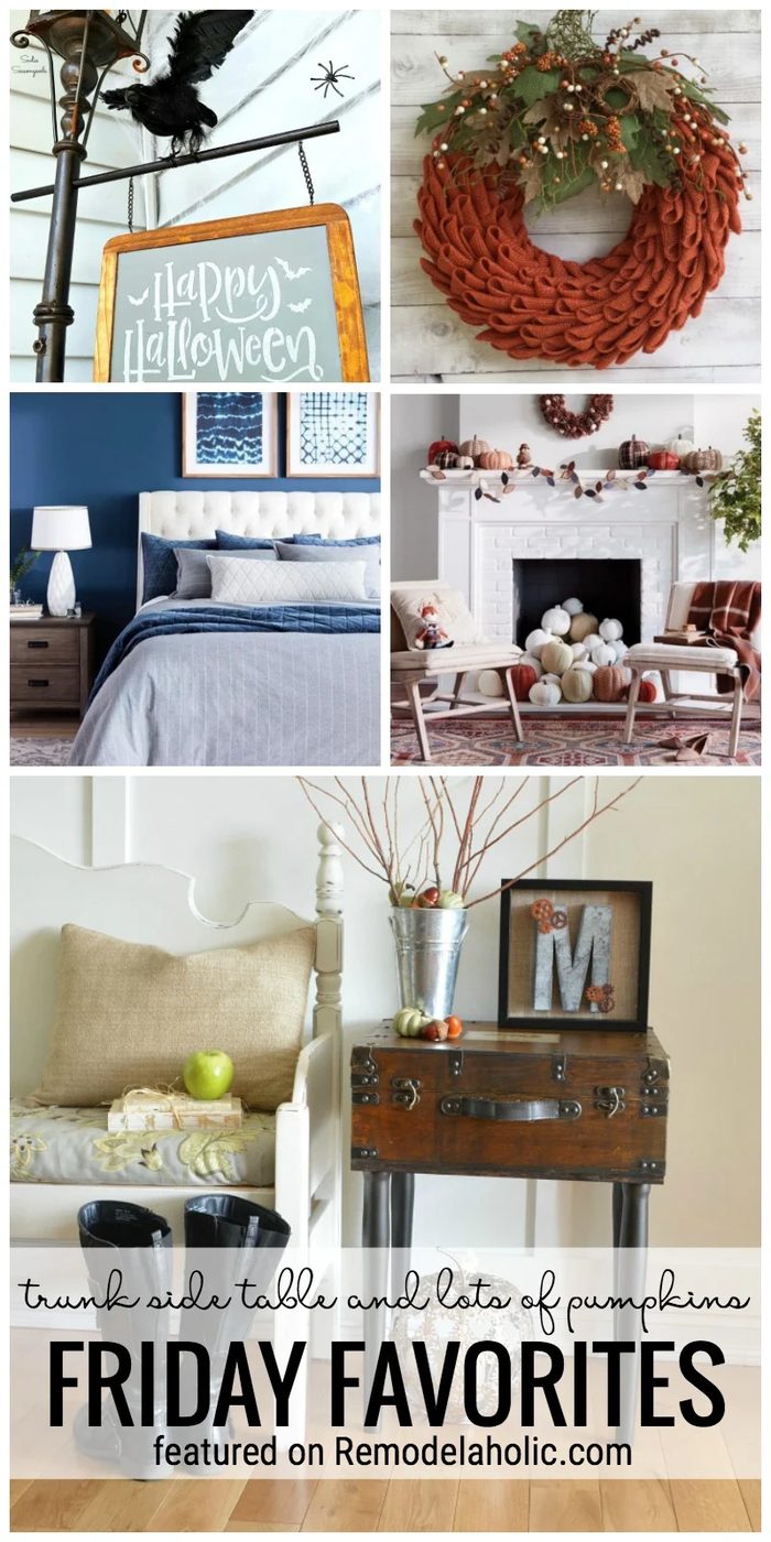 Trunk Side Table And Lots Of Pumpkins Have Us Inspired This Week For Friday Favorites Featured On Bekob.com