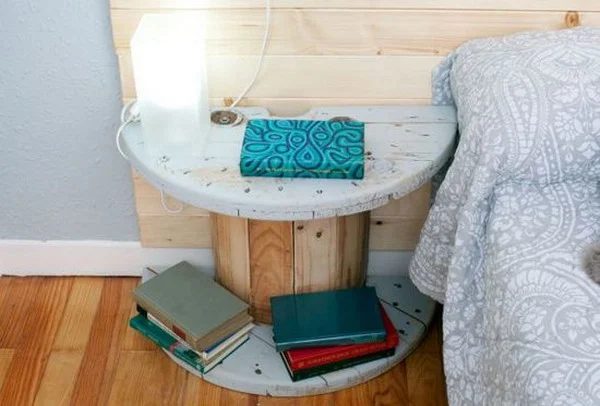 large-wooden-cable-spool-cut-in-half-to-make-a-bedside-table-original-source-unknown