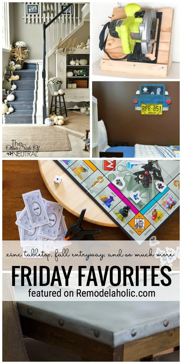 Friday Favorites Featuring Diy Zinc Tabletop, Fall Entryway, And So Much More At Bekob.com