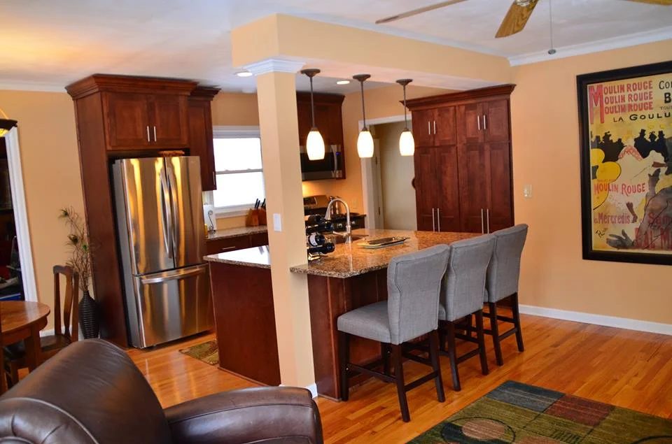 memorable before and after, updating a galley kitchen to open