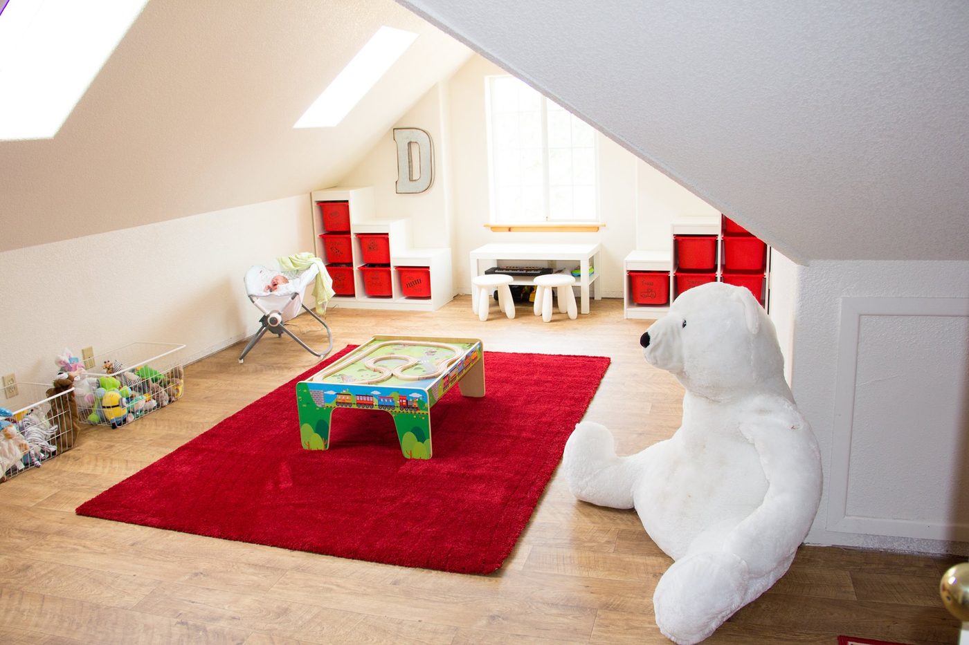 under the eaves room turned into a playroom