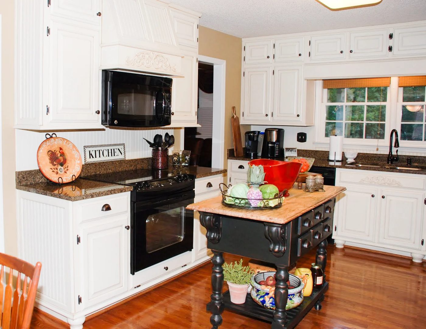 From Oak Kitchen Cabinets to Painted White Cabinets