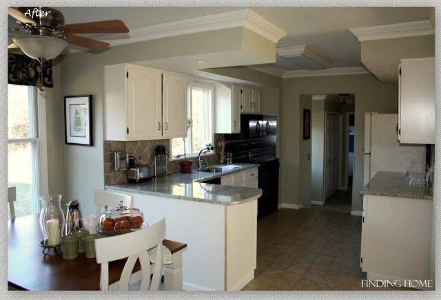 Before-and-after-kitchen-oak cabinets-painted-white (2)