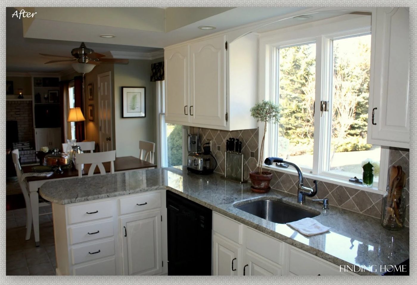 From Oak to striking White Kitchen Cabinets