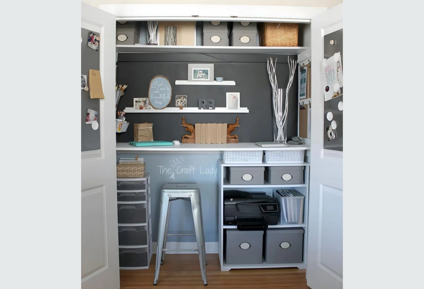 Closet Turned Home Office And Craft Space The Crazy Craft Lady Featured On @Bekob 015325