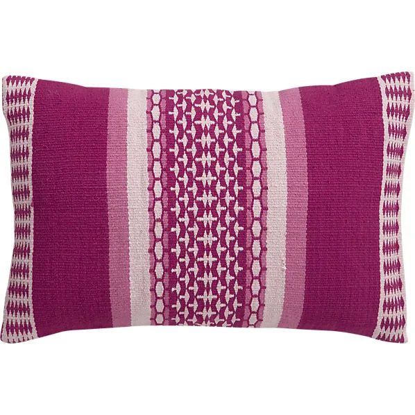 cb2 pillow in fuchsia