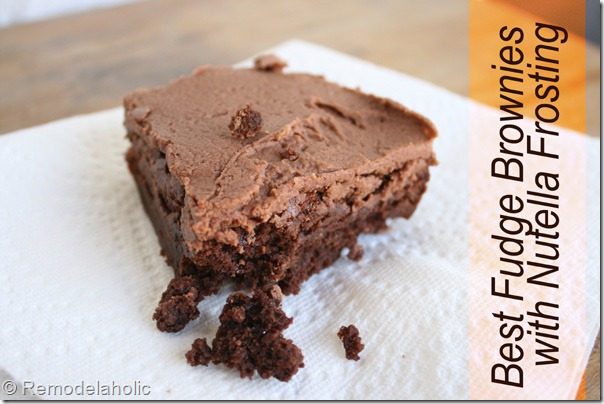 best homemade fudge brownies with nutella frosting recipe
