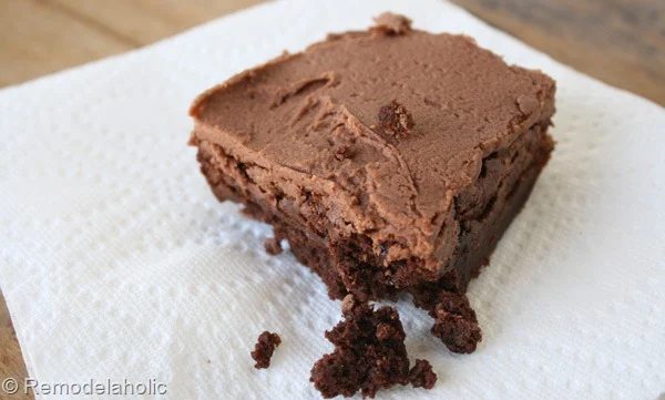 Fudge Brownies with Nutella Frosting