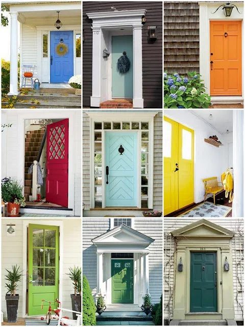 rainbow color front doors