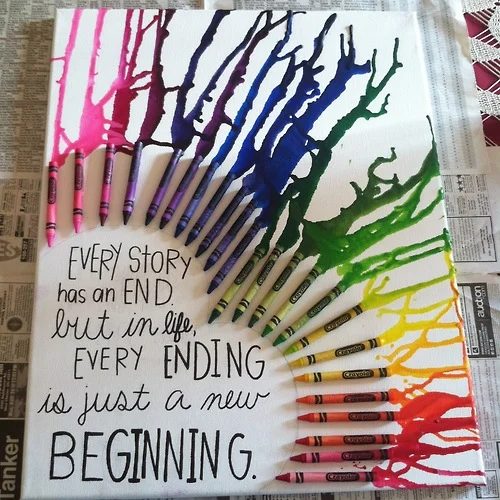 Infinity and Beyond crayon rainbow art